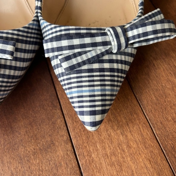 J. Crew Women’s Elsie Plaid Pumps with Bow Size 7 - Picture 3 of 7